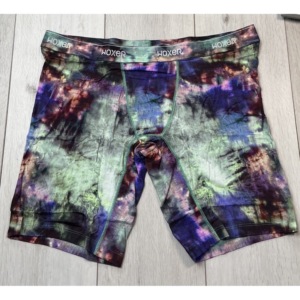 Woxer Biker Boxer Briefs Womens XL Sugarplum Tie Dye New With Tags